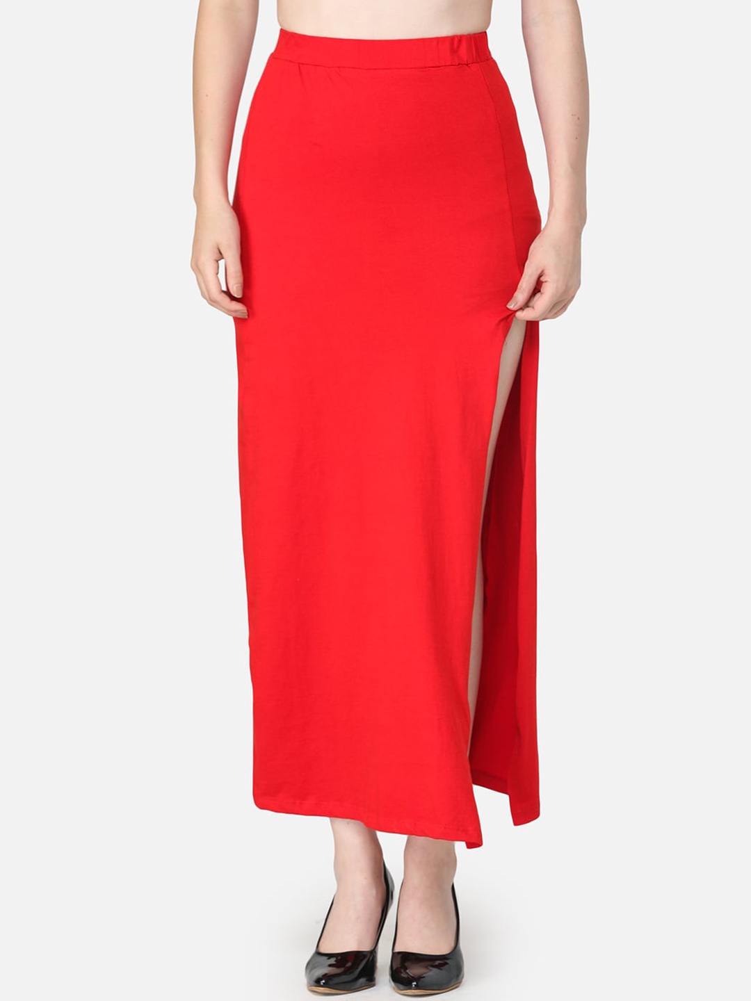 

MINOS Pencil Maxi Skirt, Red