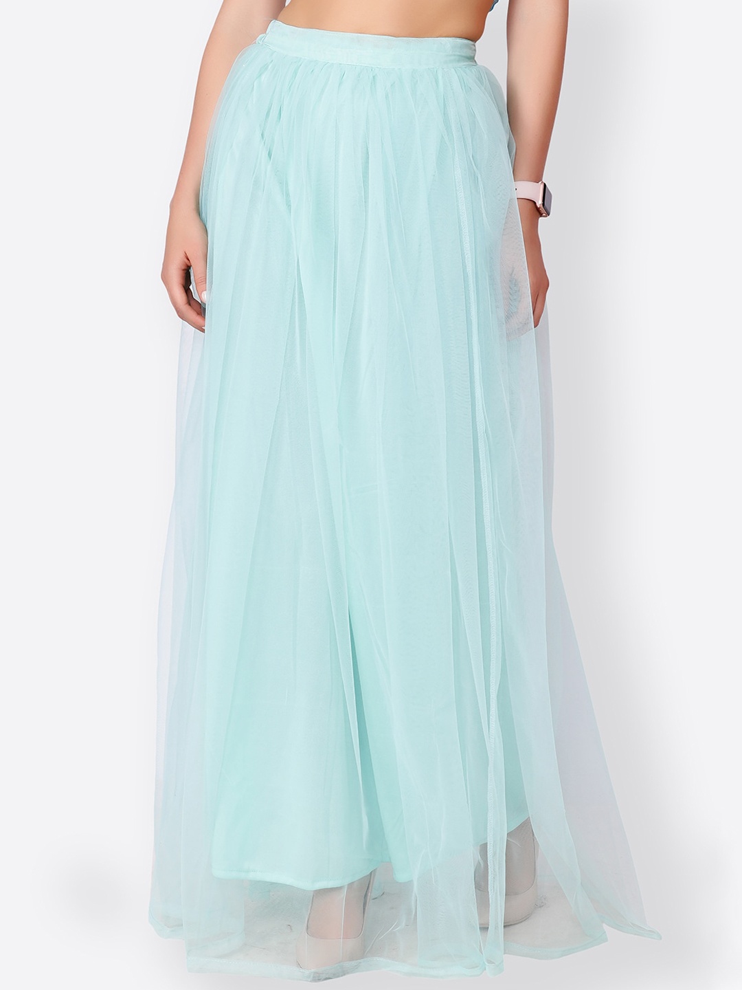 

MINOS Flared Long Skirt, Blue