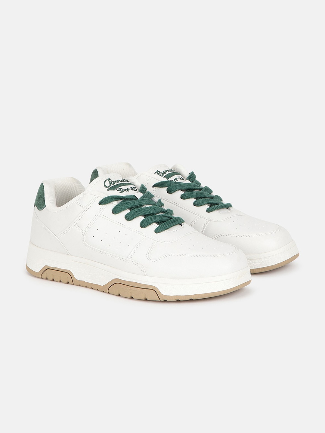 

United Colors of Benetton Men Comfort Insole Lace-Up Sneakers, White