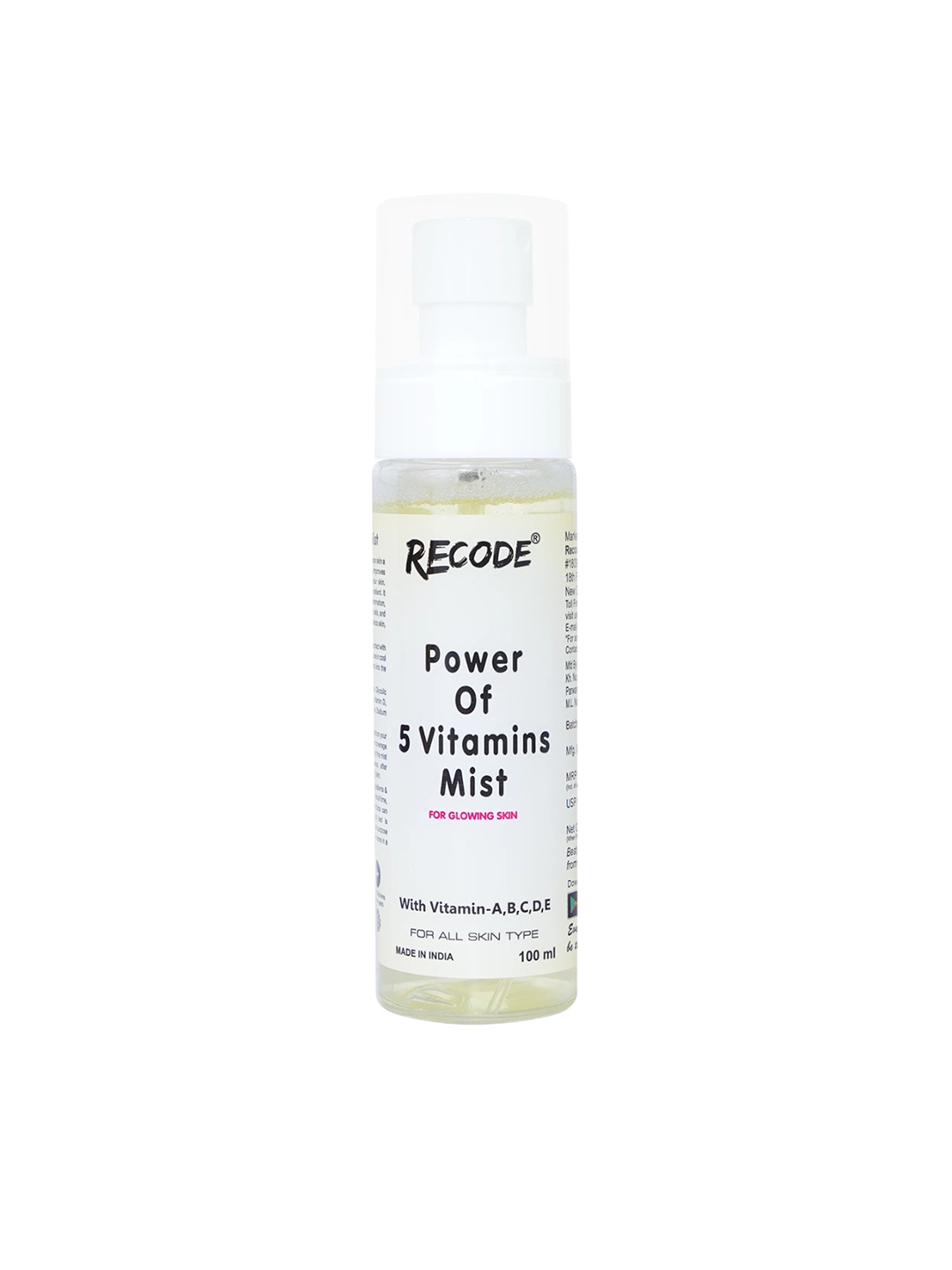 

Recode Power of 5 Vitamins Mist with Vitamin A & B - 100 ml, White