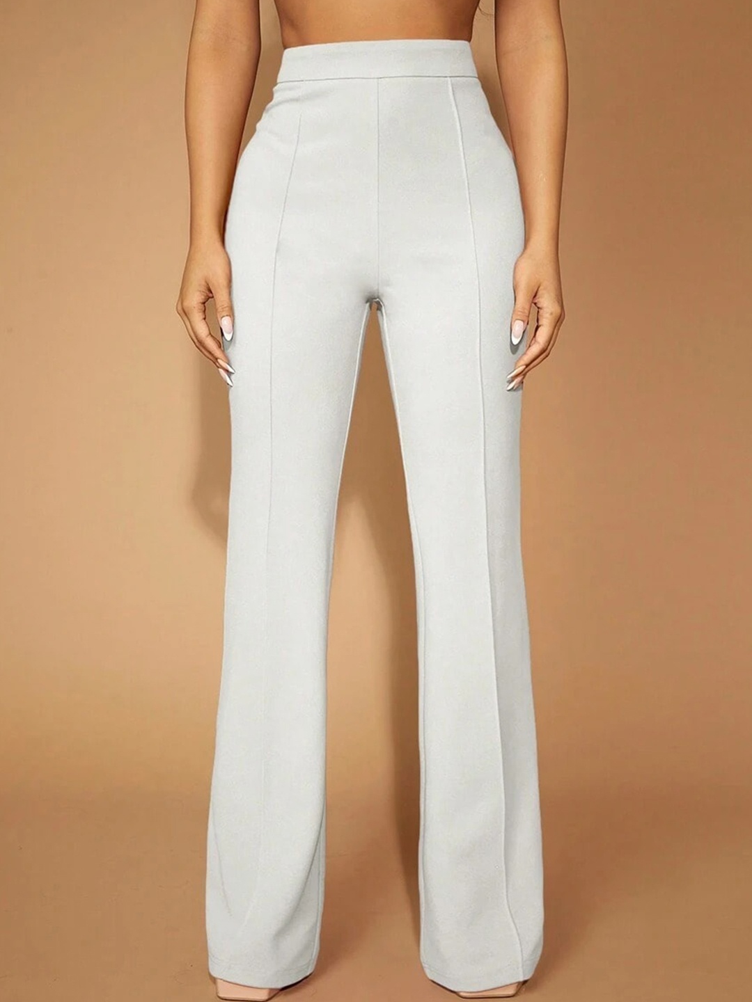 

Stylecast X Slyck Women Comfort Wrinkle Free Bootcut Trousers, White