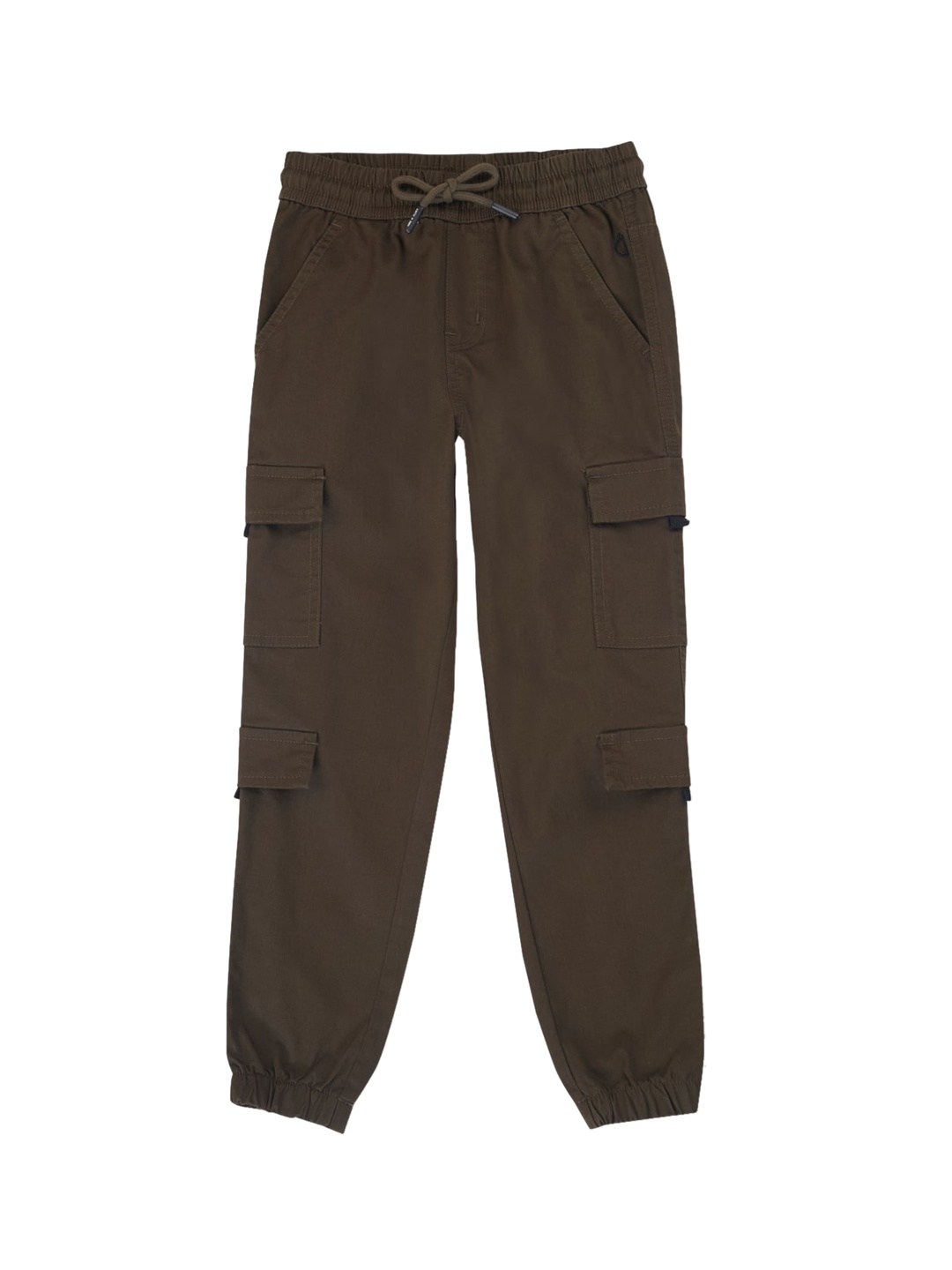 

Gini and Jony Boys Mid-Rise Cotton Cargos, Olive