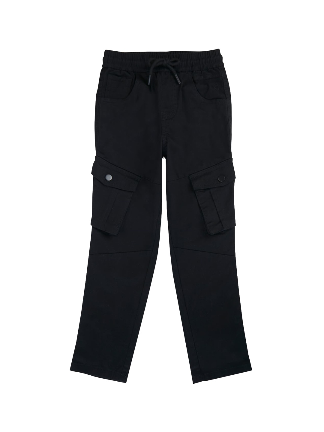 

Gini and Jony Boys Mid-Rise Cotton Cargos, Black