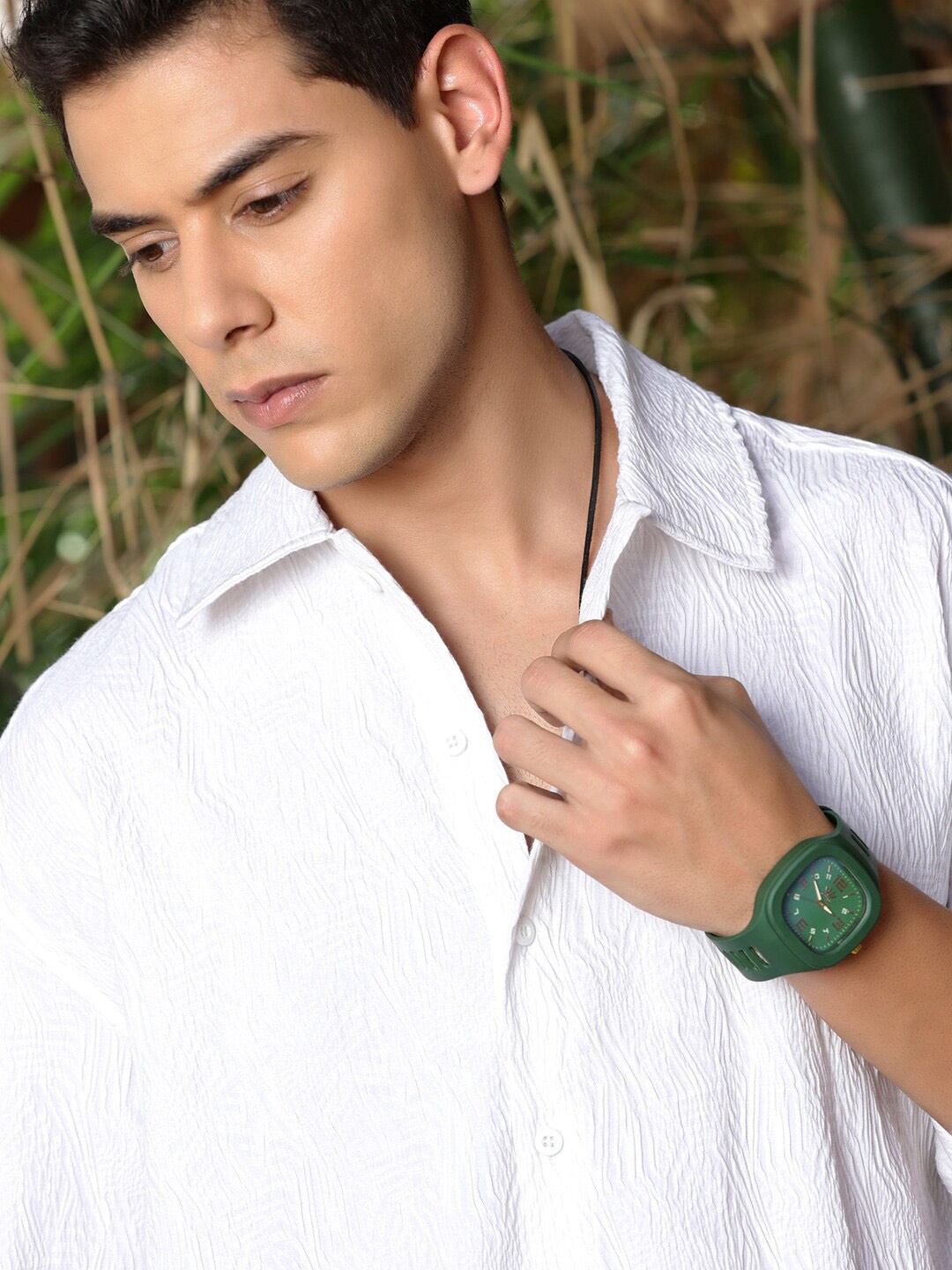 

The Roadster Lifestyle Co Textured Oversized Casual Shirt, White
