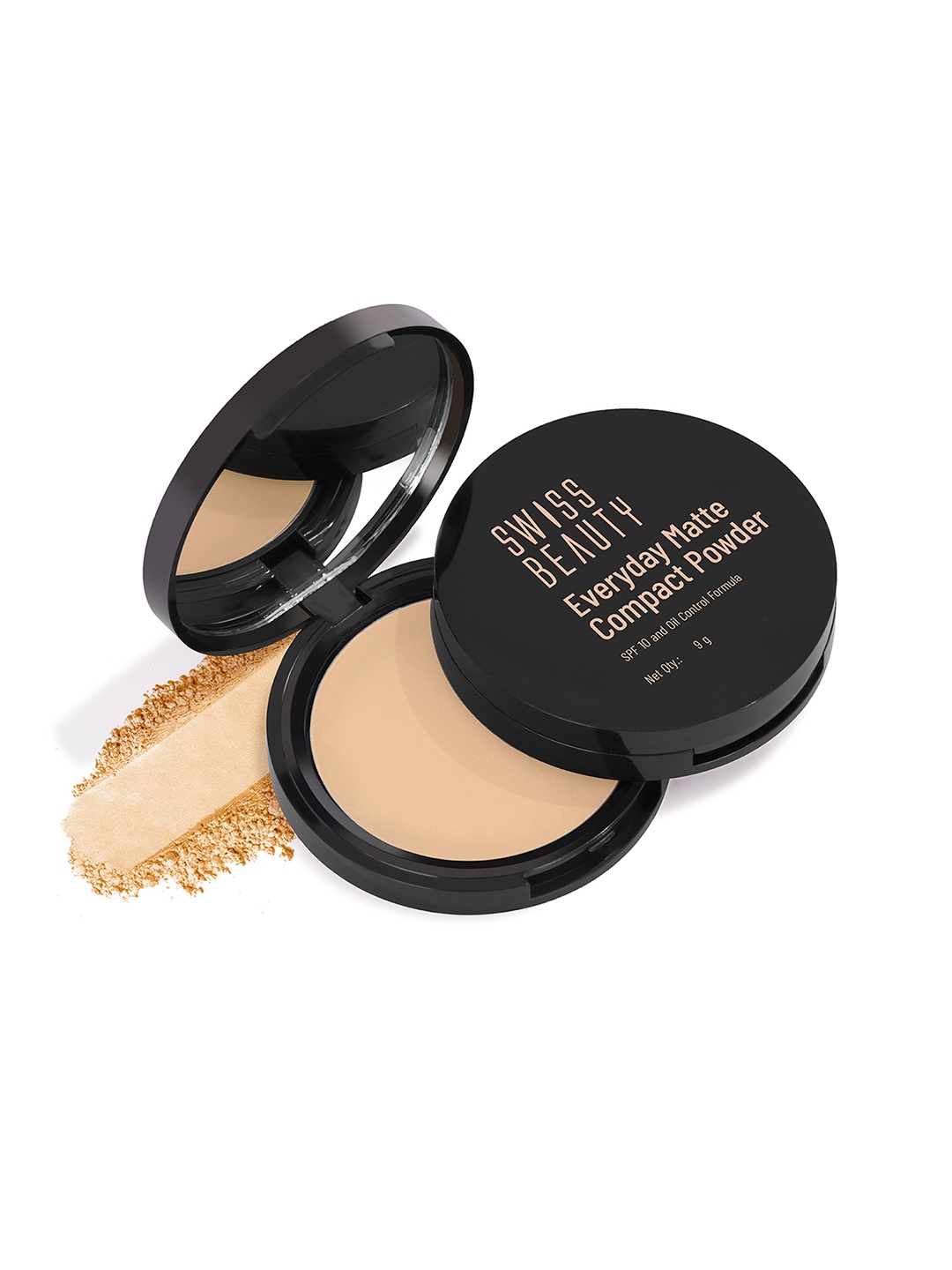 

SWISS BEAUTY Everyday Matte Compact with SPF 10 - Hazel 06 - 9g, Nude