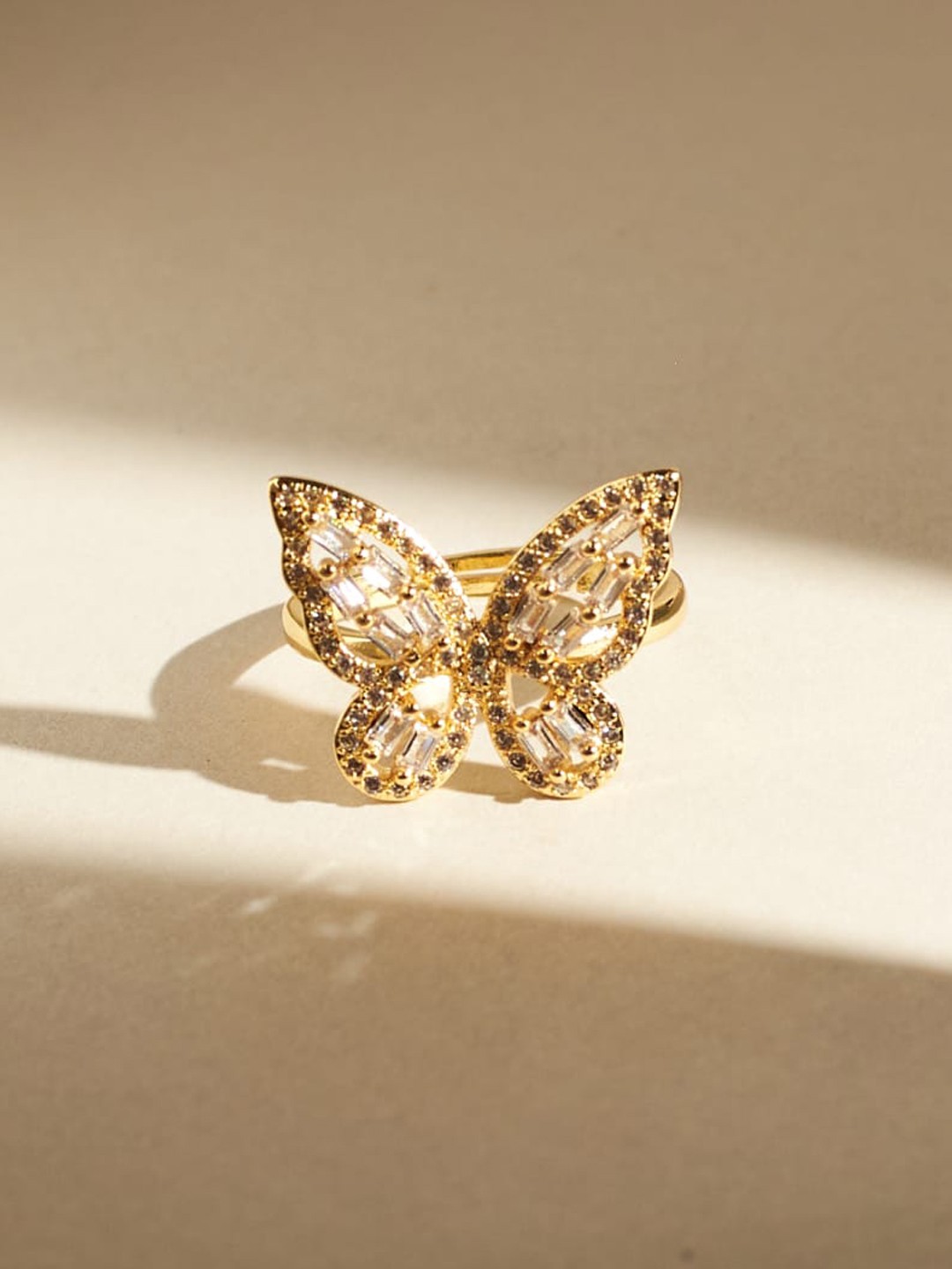 

SALTY Gold-Plated Butterfly Ring