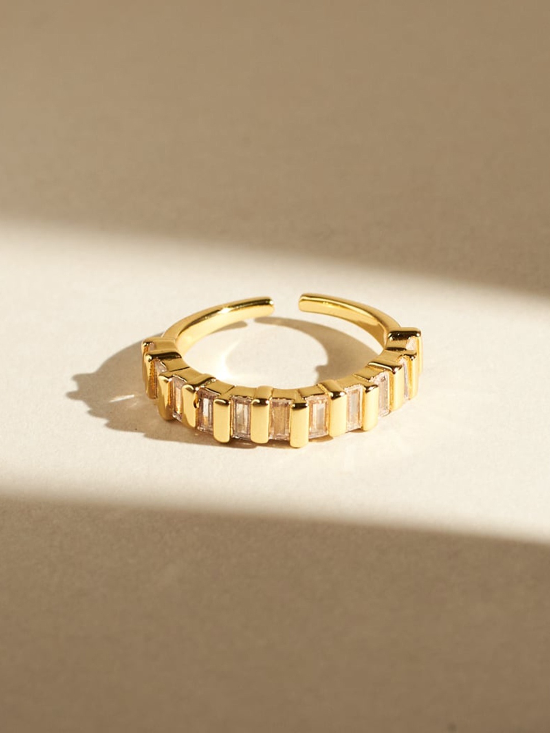 

SALTY Astral Stone-Studded Adjustable Finger Rings, Gold