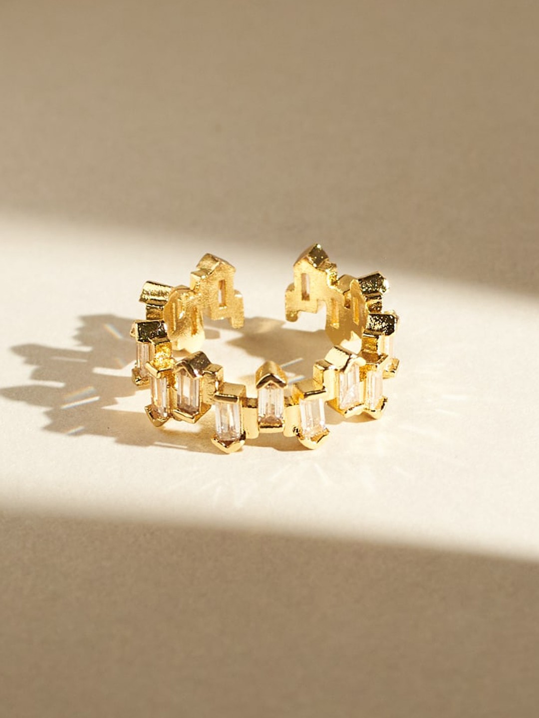 

SALTY Artificial Stones Finger Ring, Gold