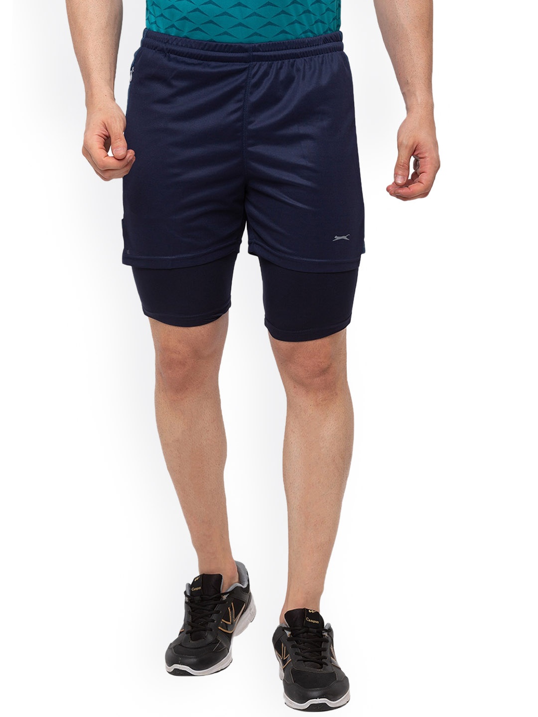 

Black Panther Men Mid-Rise Sports Shorts, Navy blue