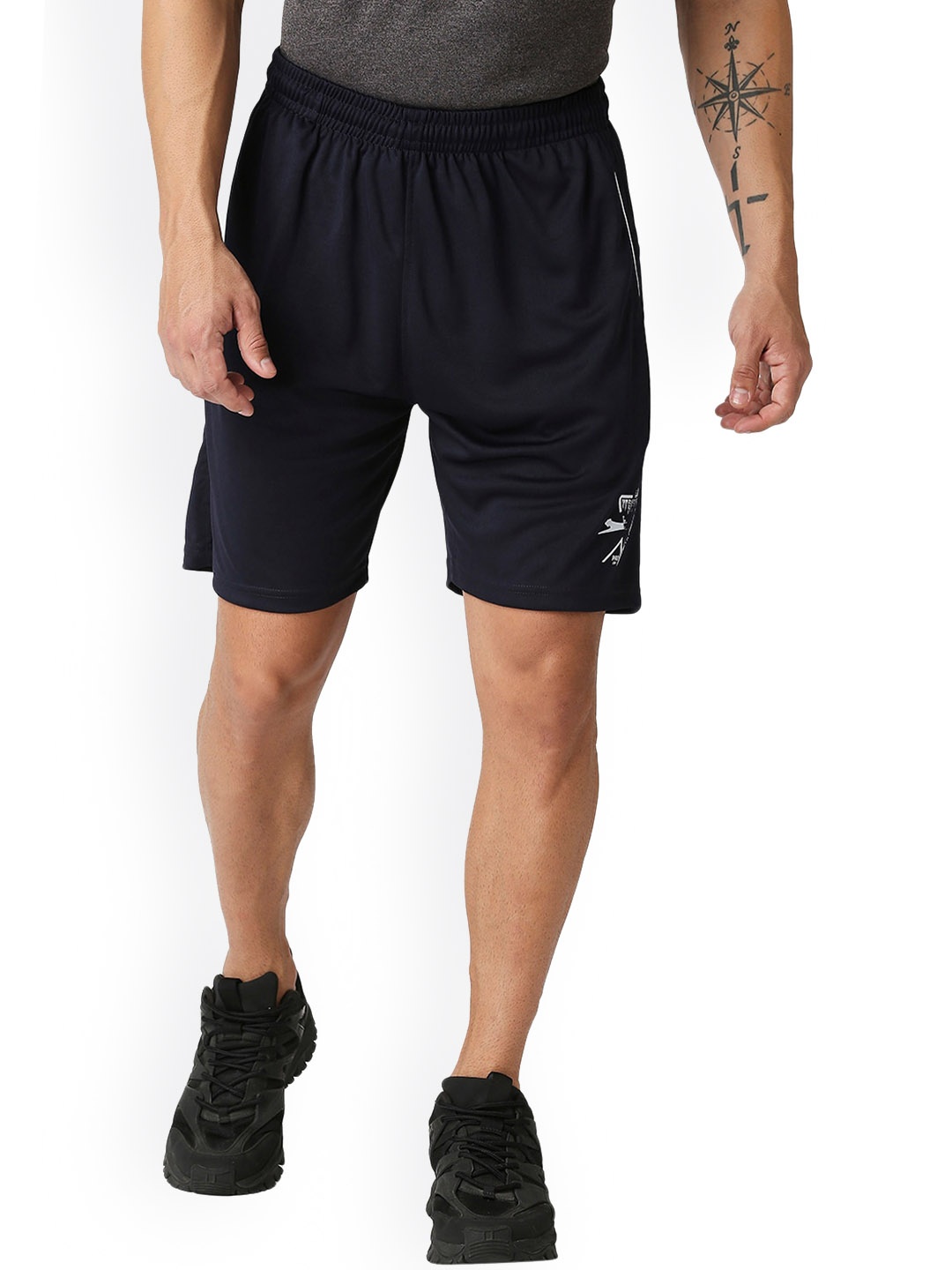 

Black Panther Men Mid-Rise Sports Shorts, Navy blue