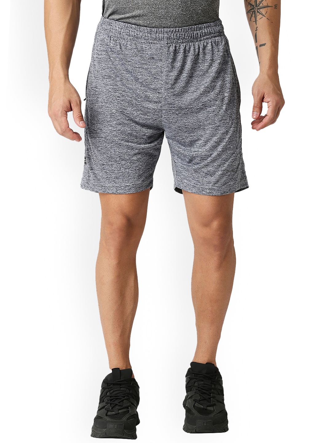

Black Panther Men Mid-Rise Sports Shorts, Grey