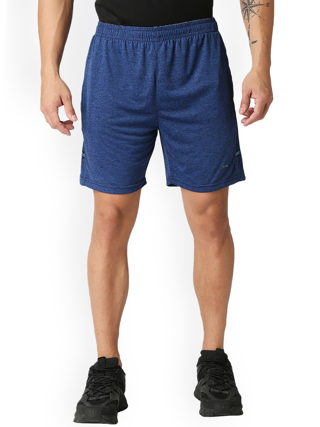 

Black Panther Men Mid-Rise Sports Shorts, Navy blue