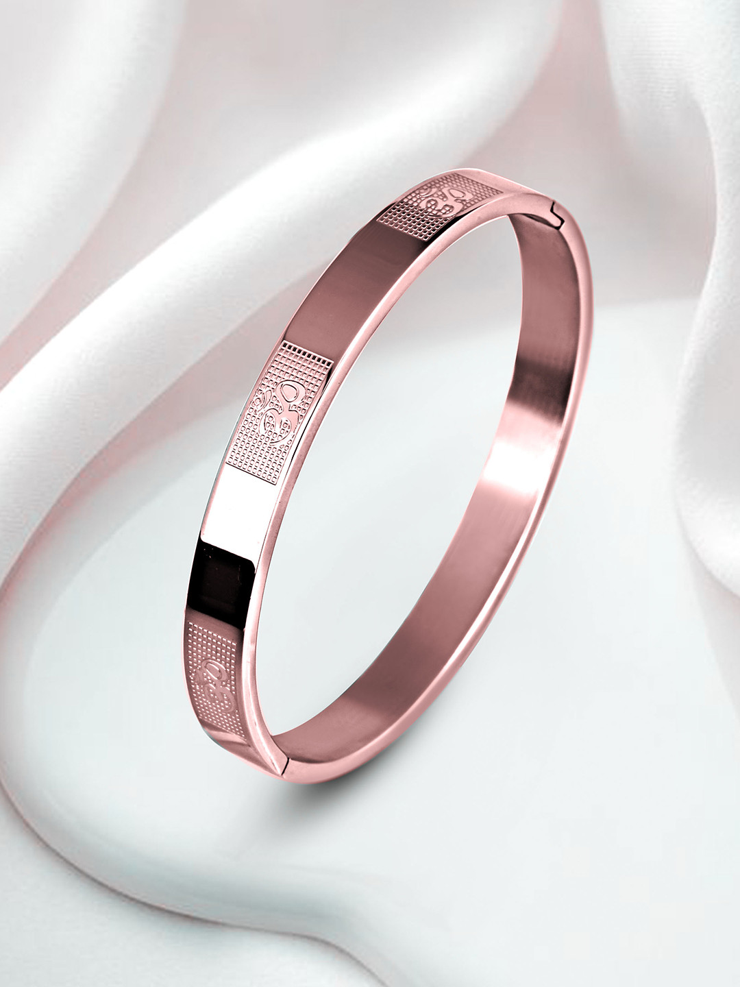 

MEENAZ Men Rose Gold-Plated Kada Bracelet