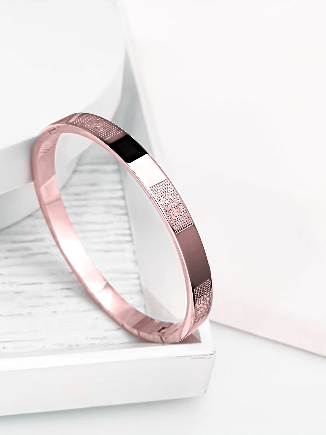 

MEENAZ Men Rose Gold-Plated Kada Bracelet