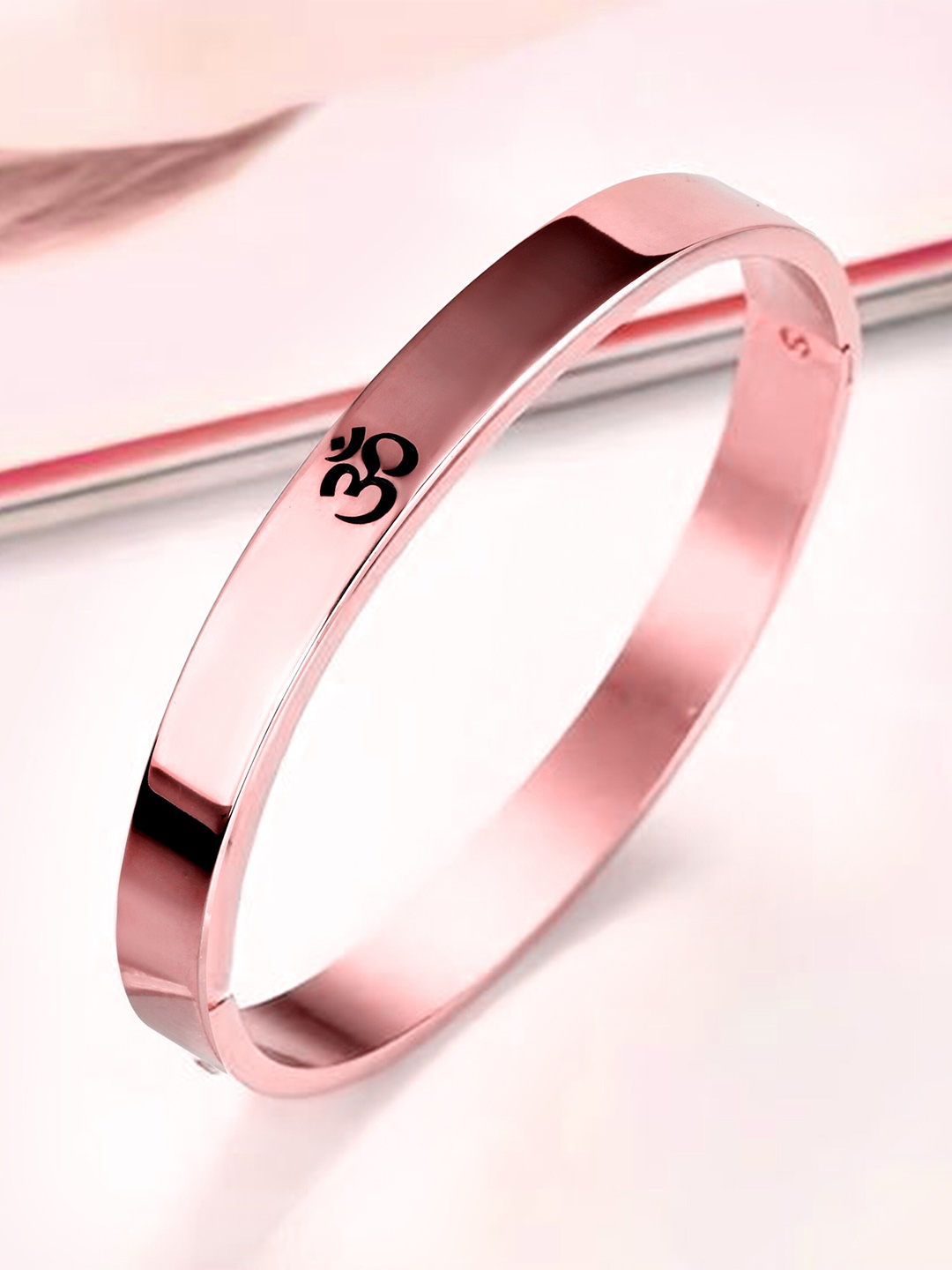 

MEENAZ Men Rose Gold-Plated Anti Tarnish Kada Bracelet