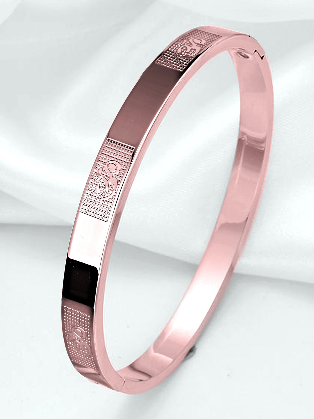 

MEENAZ Men Rose Gold-Plated Anti Tarnish Kada Bracelet