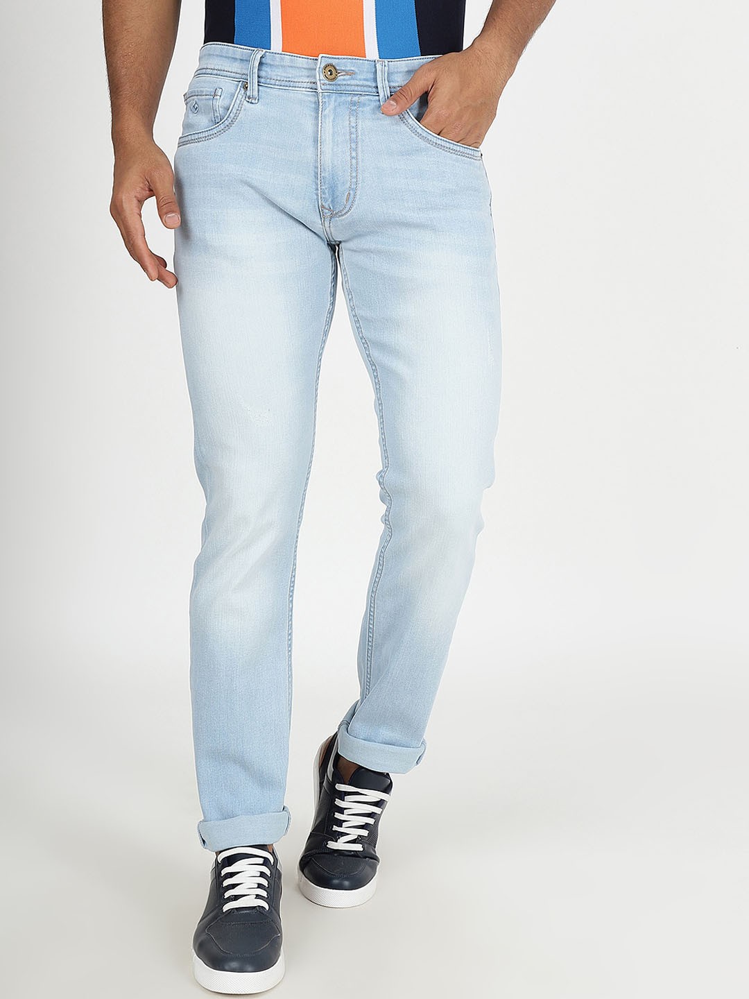 

Greenfibre Men Slim Fit Clean Look Stretchable Jeans, Blue
