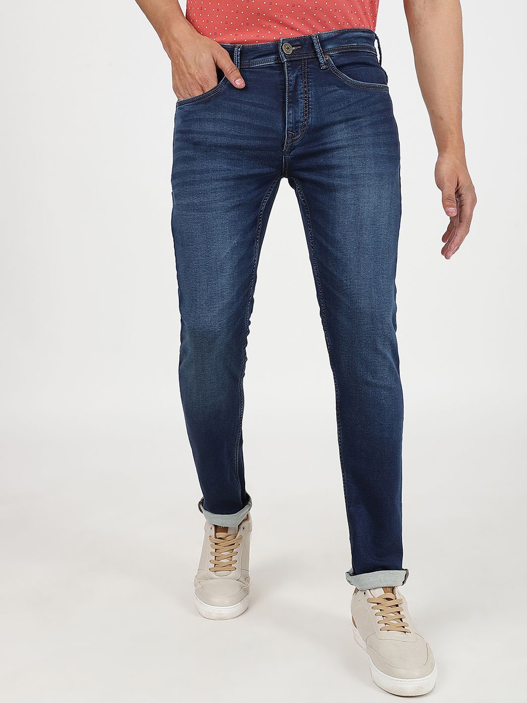 

JADE BLUE Men Slim Fit Light Fade Stretchable Jeans