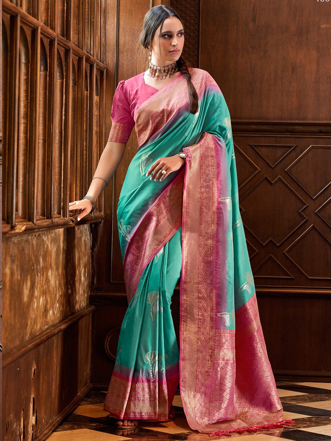 

Anouk Ethnic Motifs Woven Design Zari Banarasi Saree, Blue