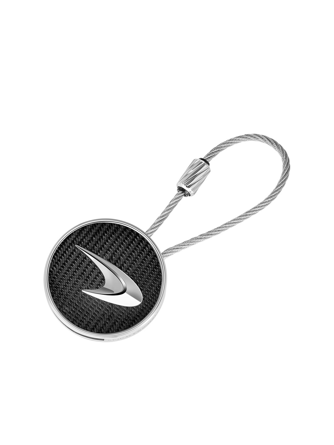 

McLAREN Stainless Steel Carbon Fiber Insert Track Key Chain, Grey