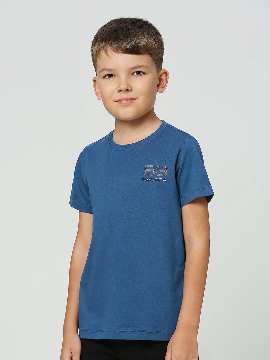 

Nautica Boys Pure Cotton T-shirt, Navy blue