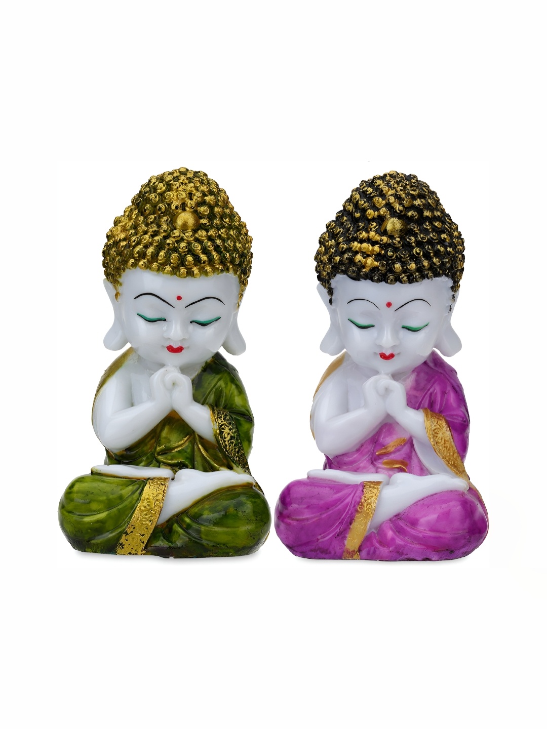 

GW CREATIONS Green 2 Pieces Figurine Showpiece