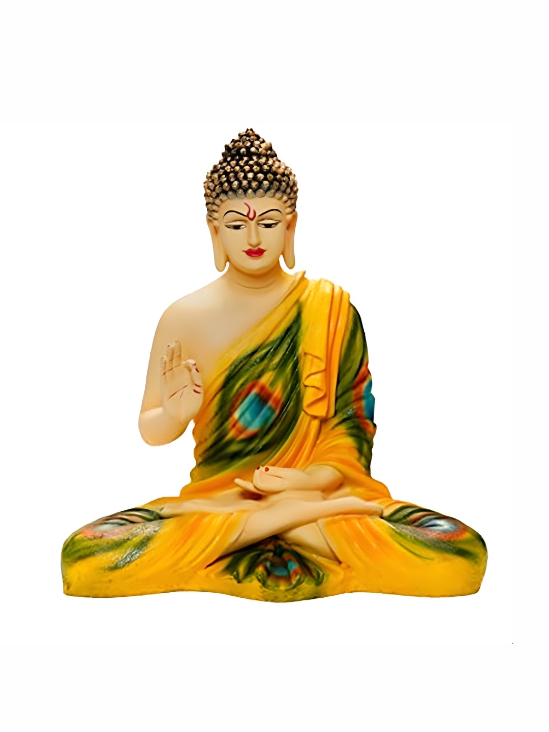 

GW CREATIONS Yellow Religious Marble Idol Showpiece