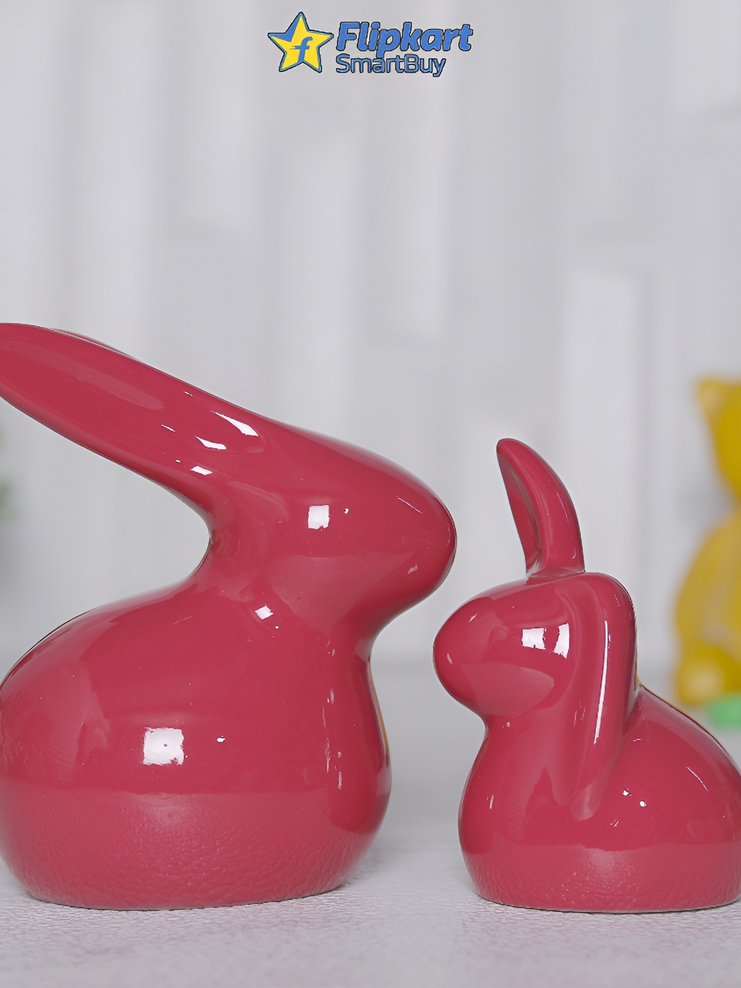 

GW CREATIONS Red 2 Pieces Birds and Animals Figurine Showpiece
