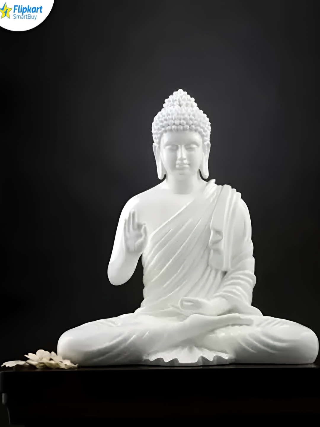 

GW CREATIONS White Buddha Idol Showpiece