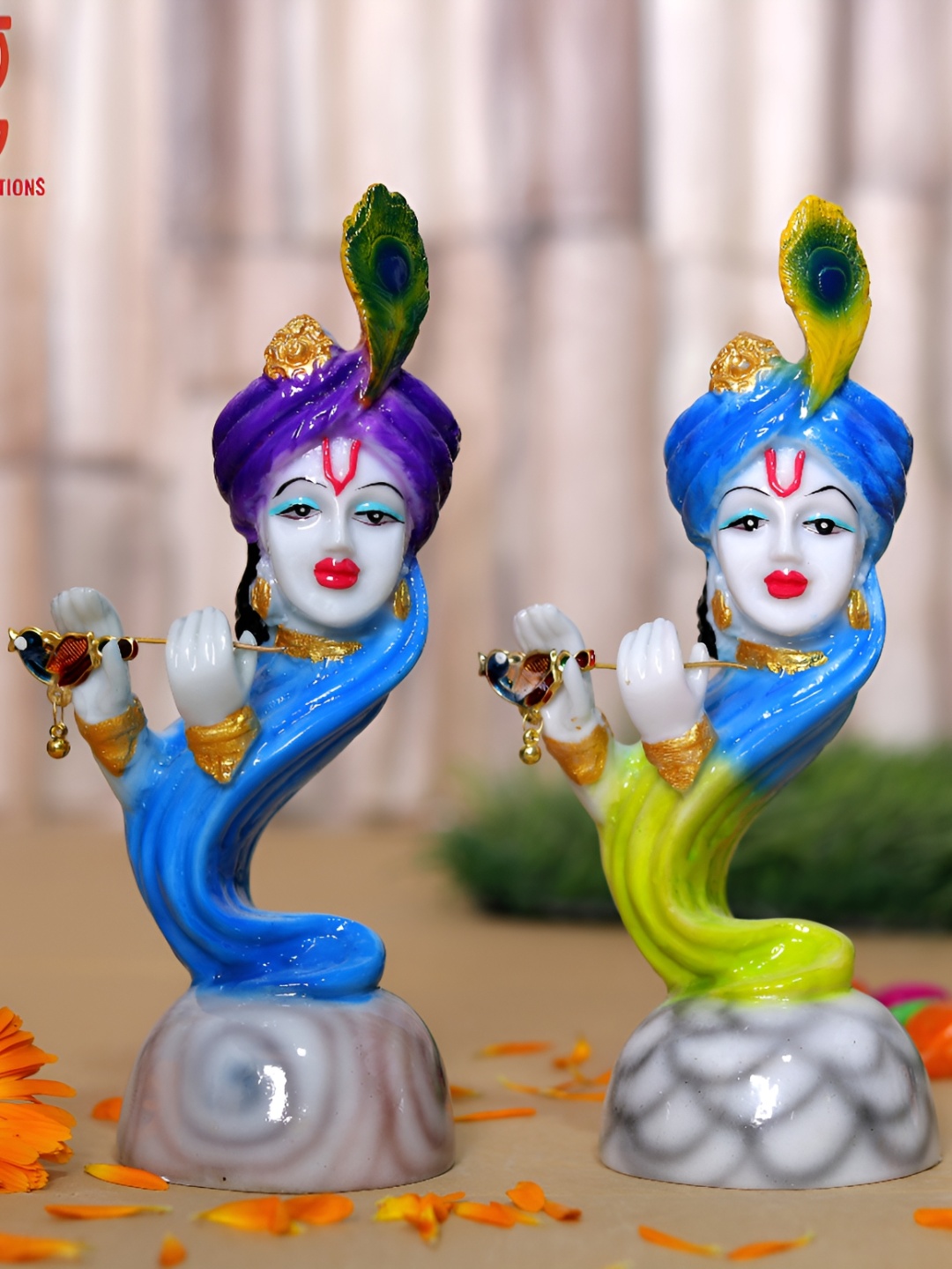 

GW CREATIONS Blue Religious Figurine Showpiece, Multi