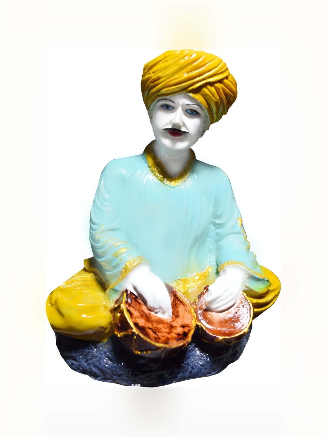 

GW CREATIONS Blue & Yellow Small Figurine Showpiece