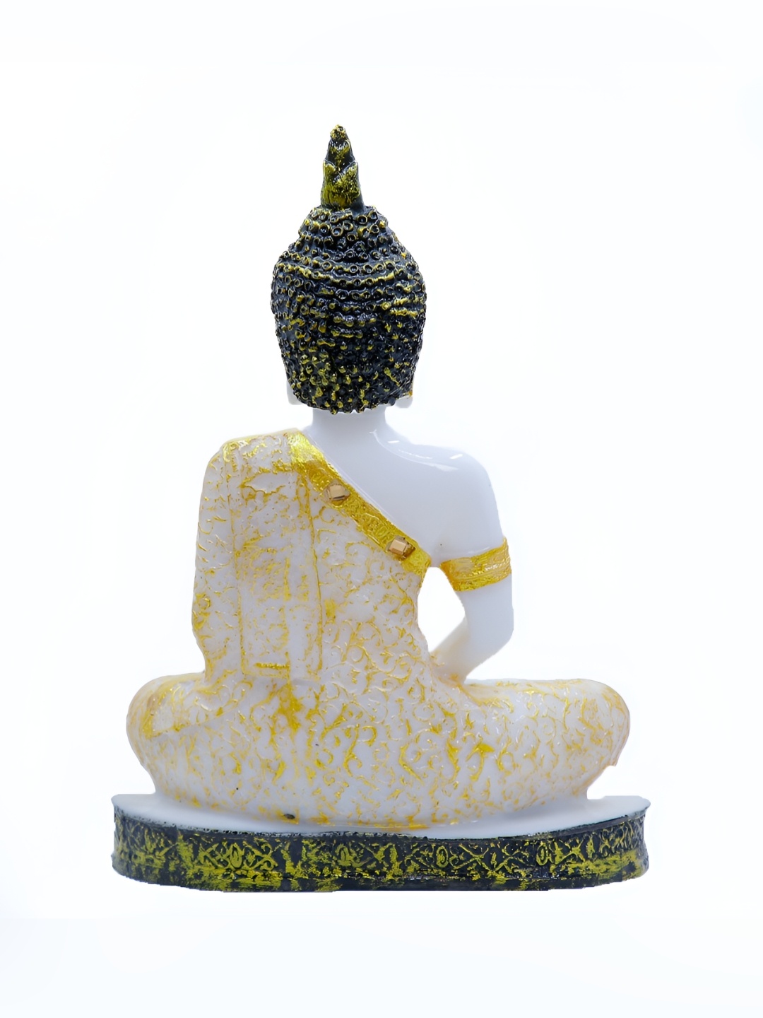 

GW CREATIONS White Buddha Figurine Showpiece
