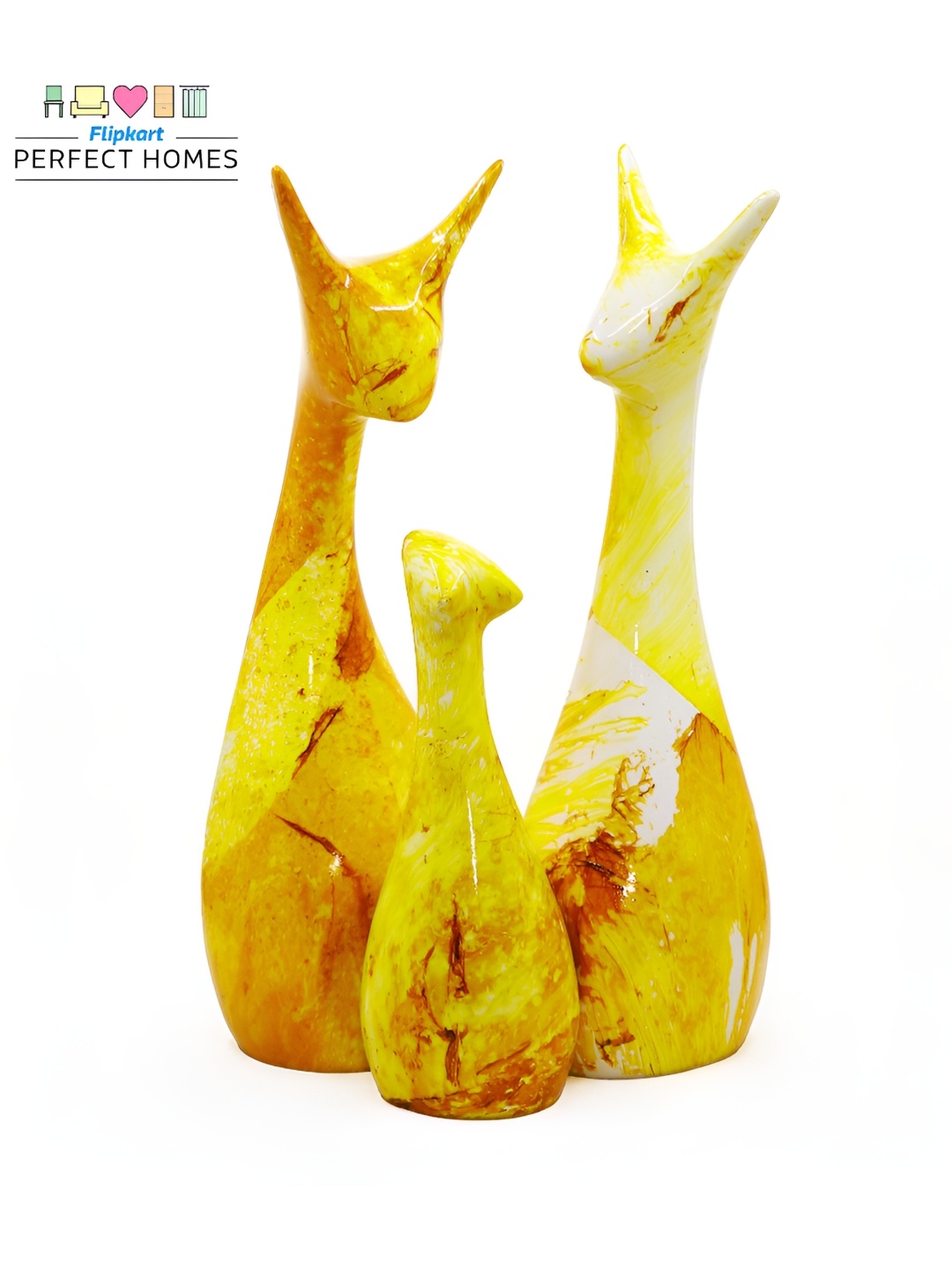 

GW CREATIONS Yellow Polyresin Figurine Showpiece