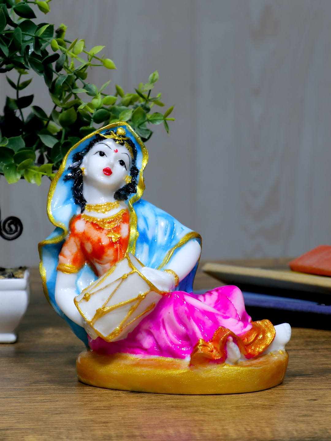 

GW CREATIONS Blue & Red Religious Figurine Showpiece