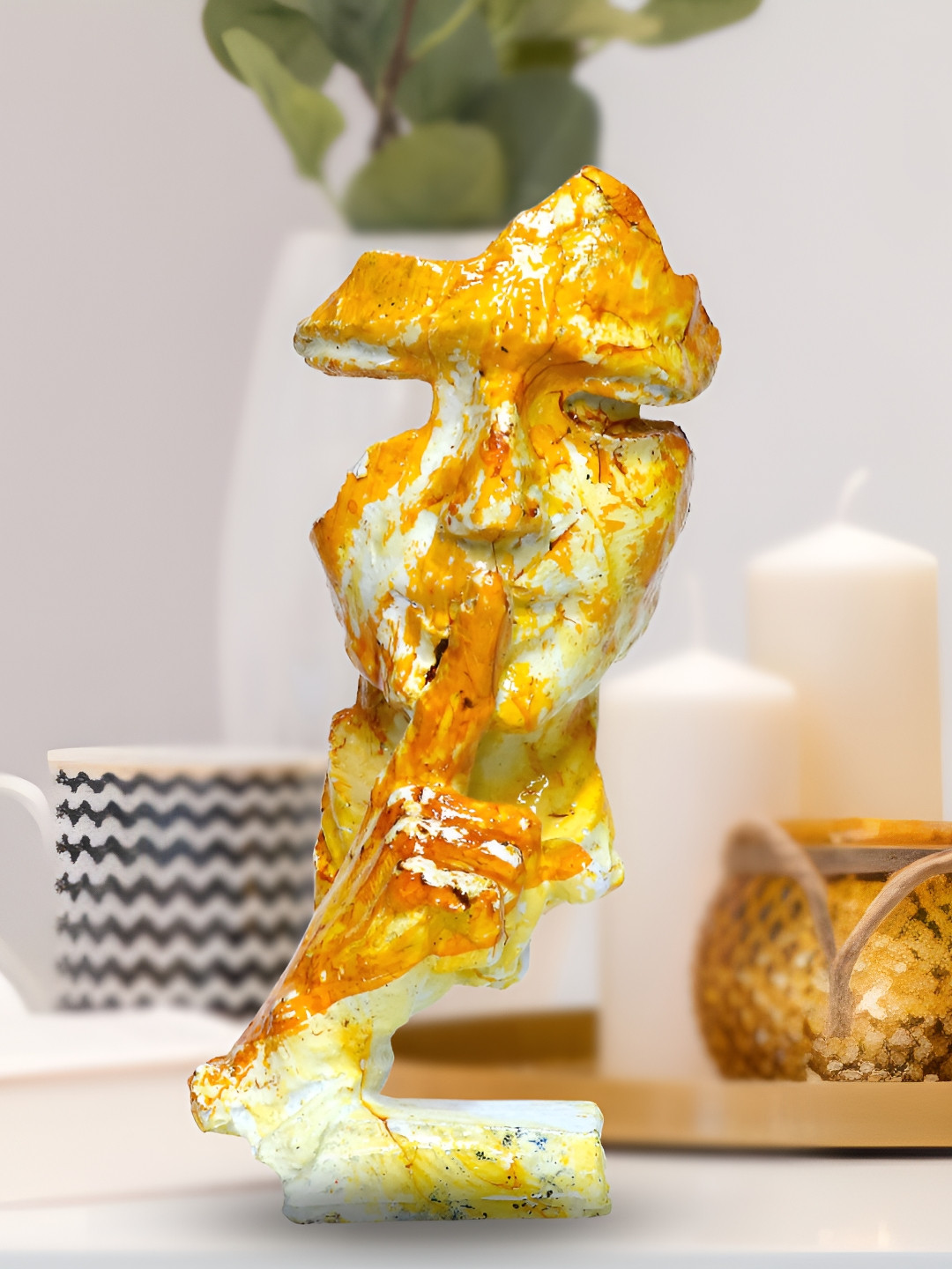 

GW CREATIONS Mustard Figurine Showpiece