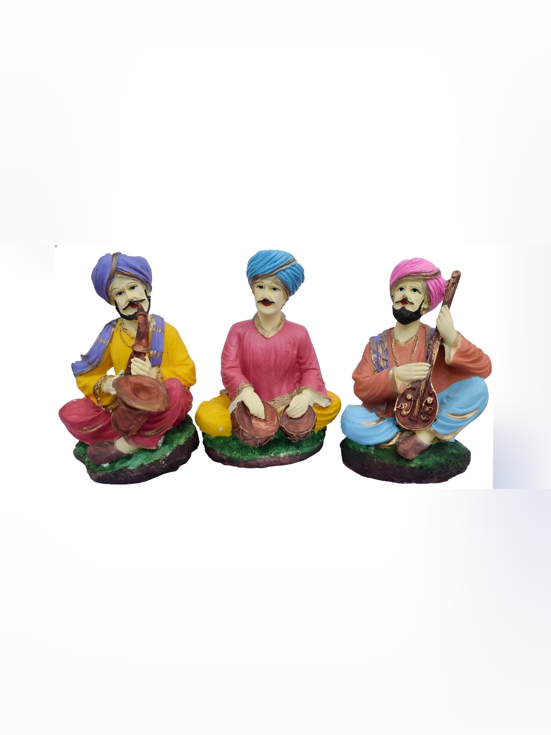 

GW CREATIONS Yellow 3 Pieces Figurine Showpiece
