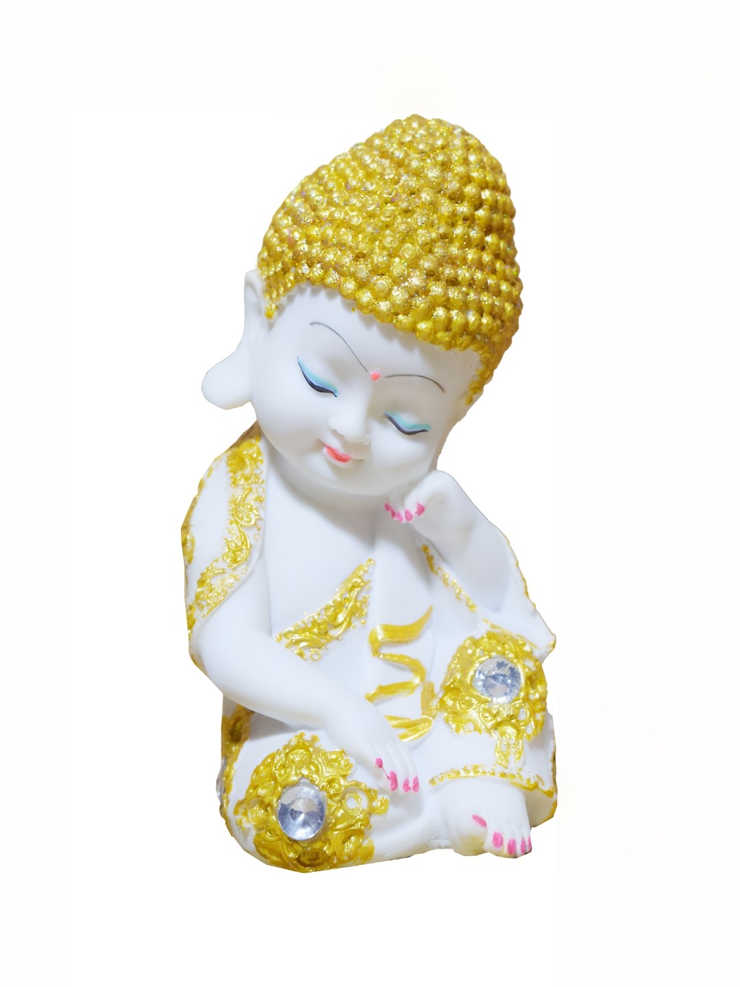 

GW CREATIONS White Textured Figurine Showpiece