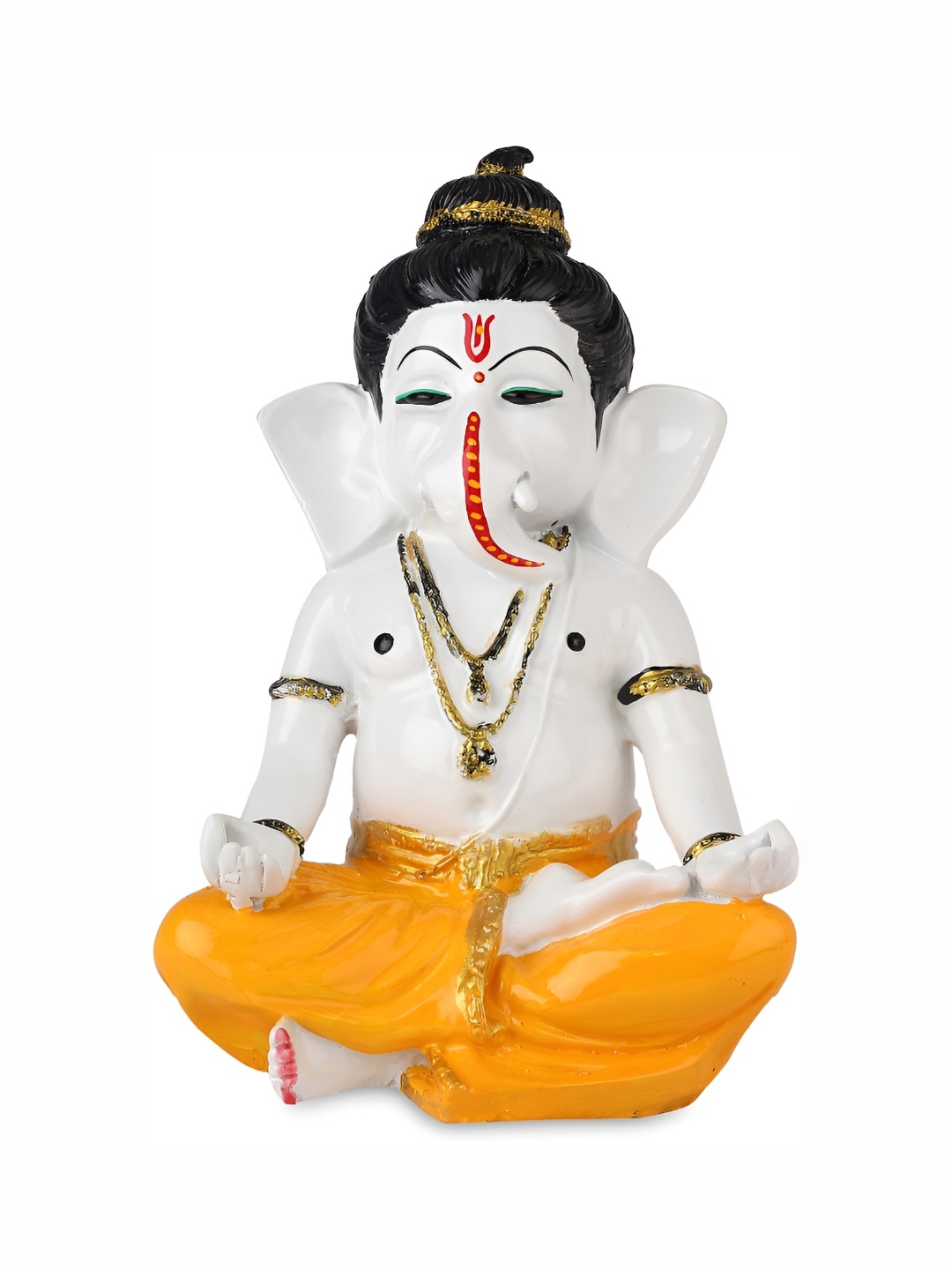 

GW CREATIONS White & Orange Religious Idol Showpiece