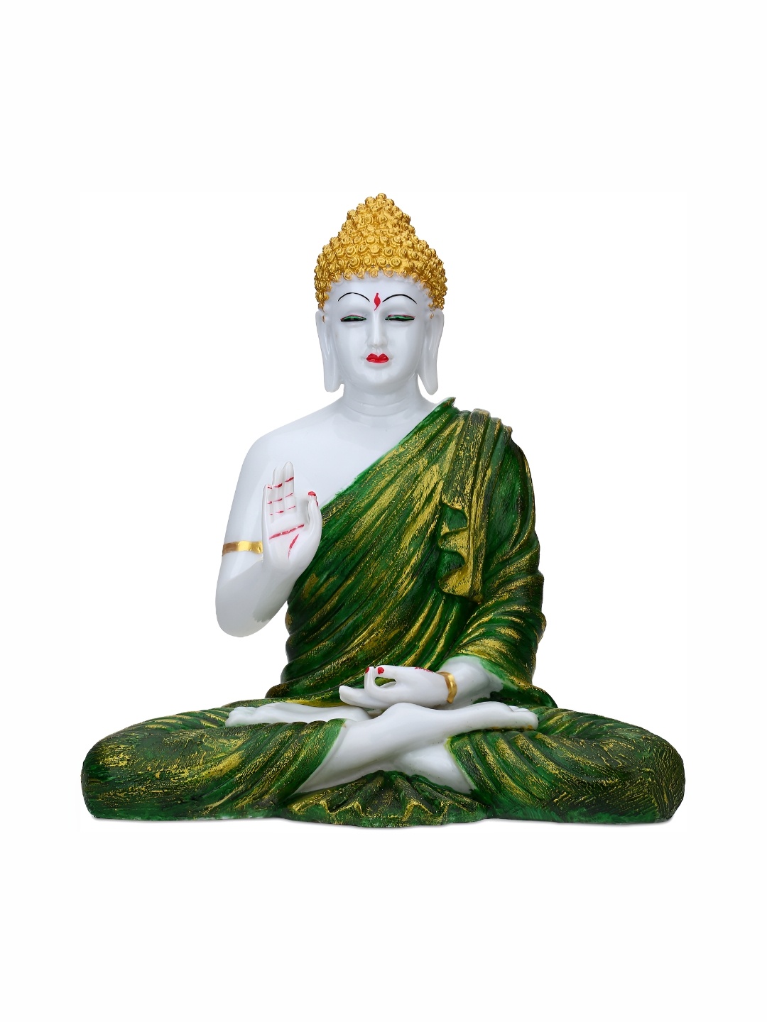 

GW CREATIONS Green & White Religious Idol Showpiece