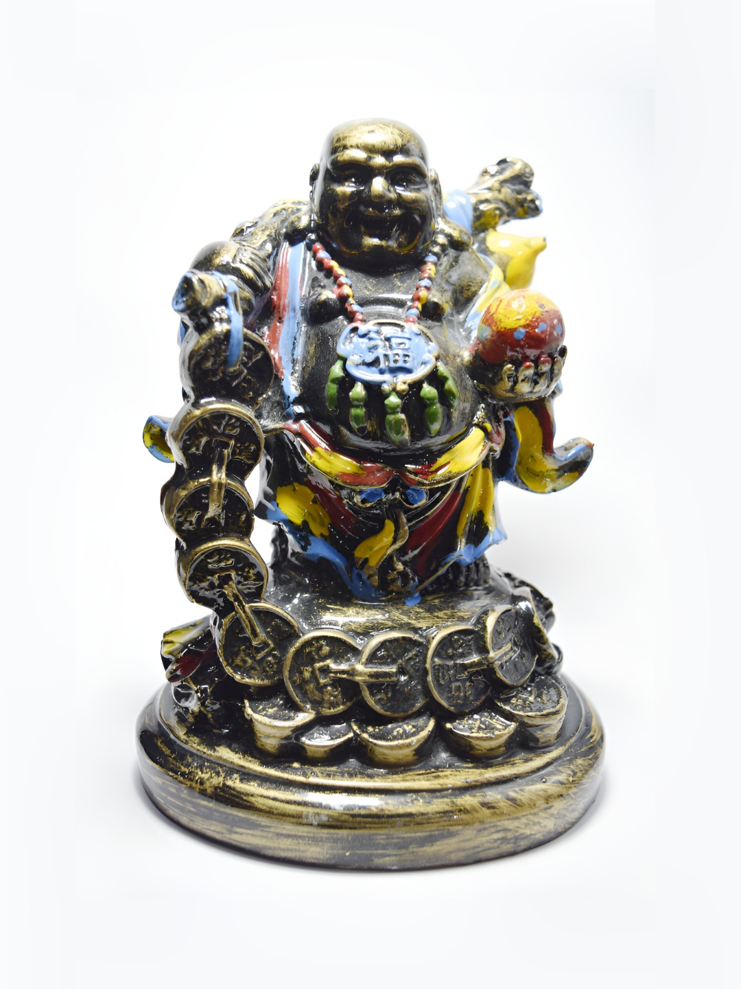 

GW CREATIONS Brown & Yellow Small Fengshui Figurine Showpiece