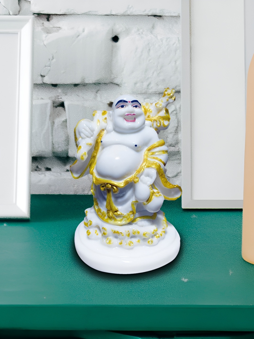 

GW CREATIONS White & Yellow Fengshui Figurine Showpiece