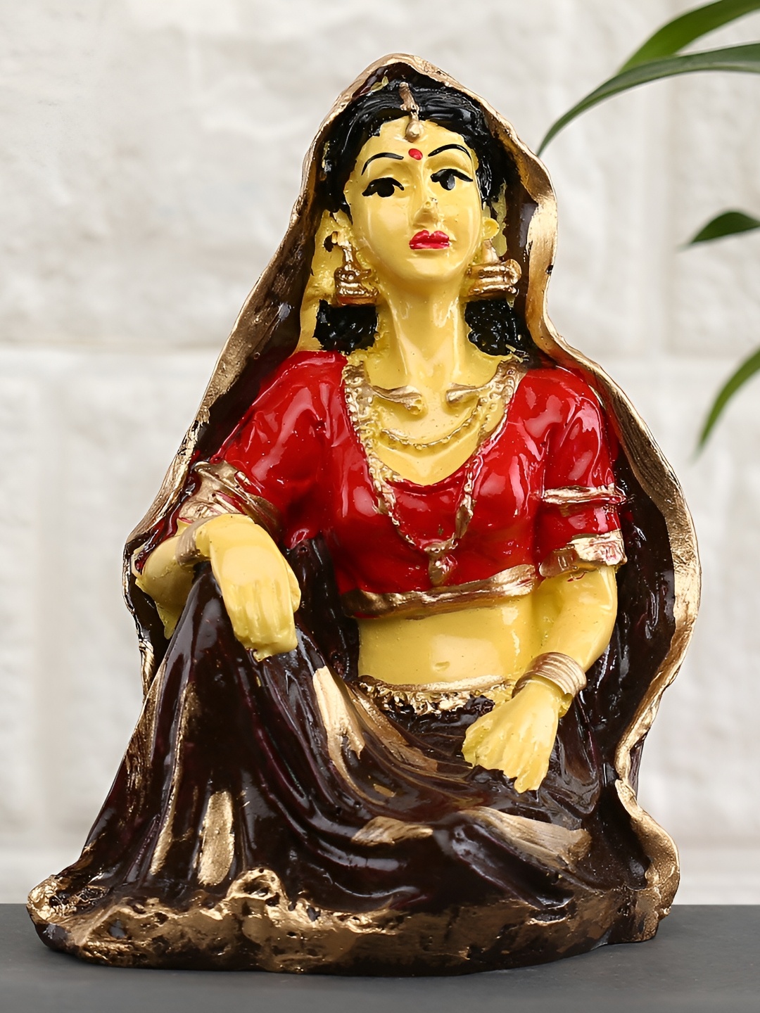 

GW CREATIONS Brown & Red Figurine Showpiece