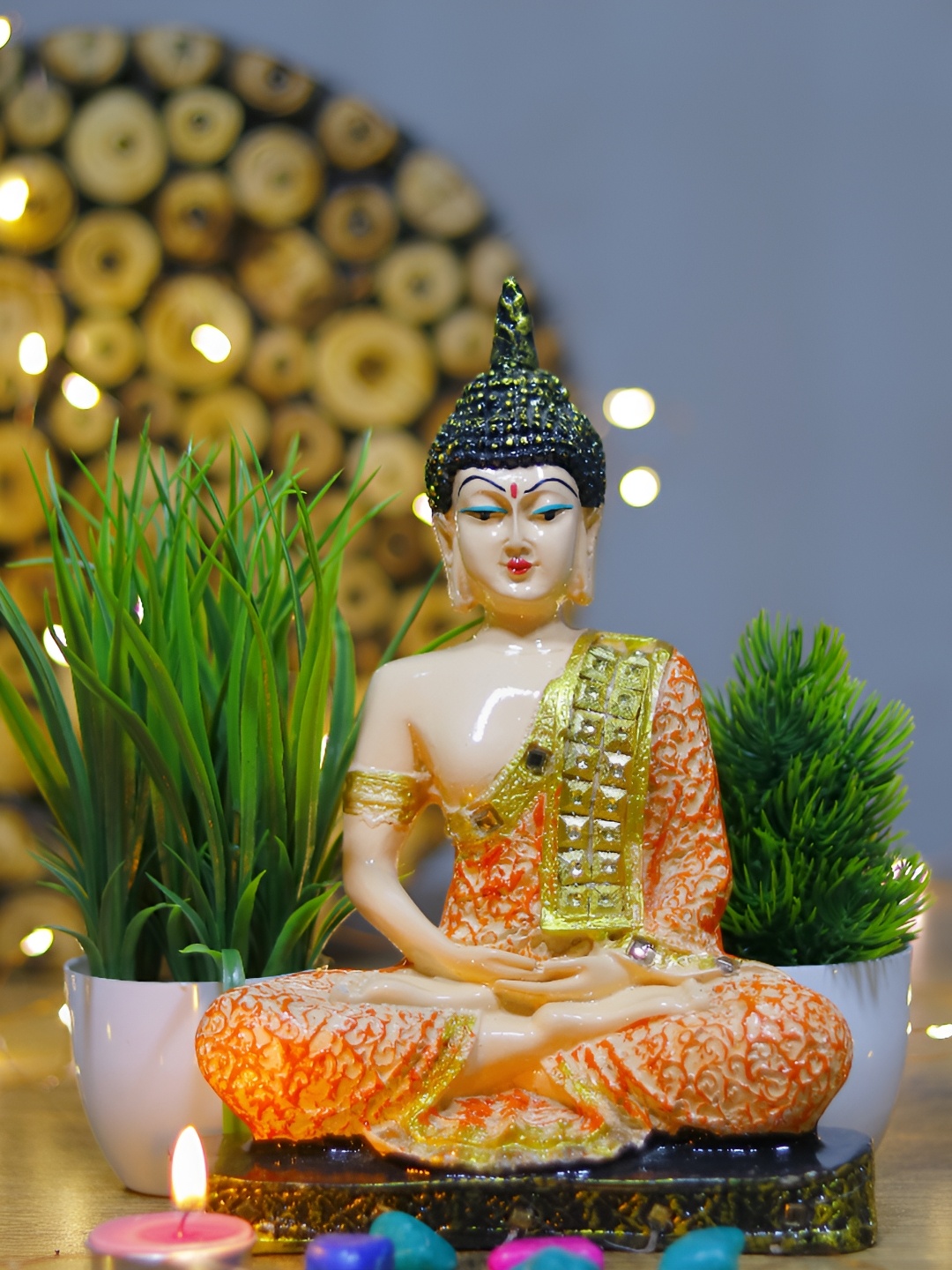 

GW CREATIONS Orange Figurine Showpiece