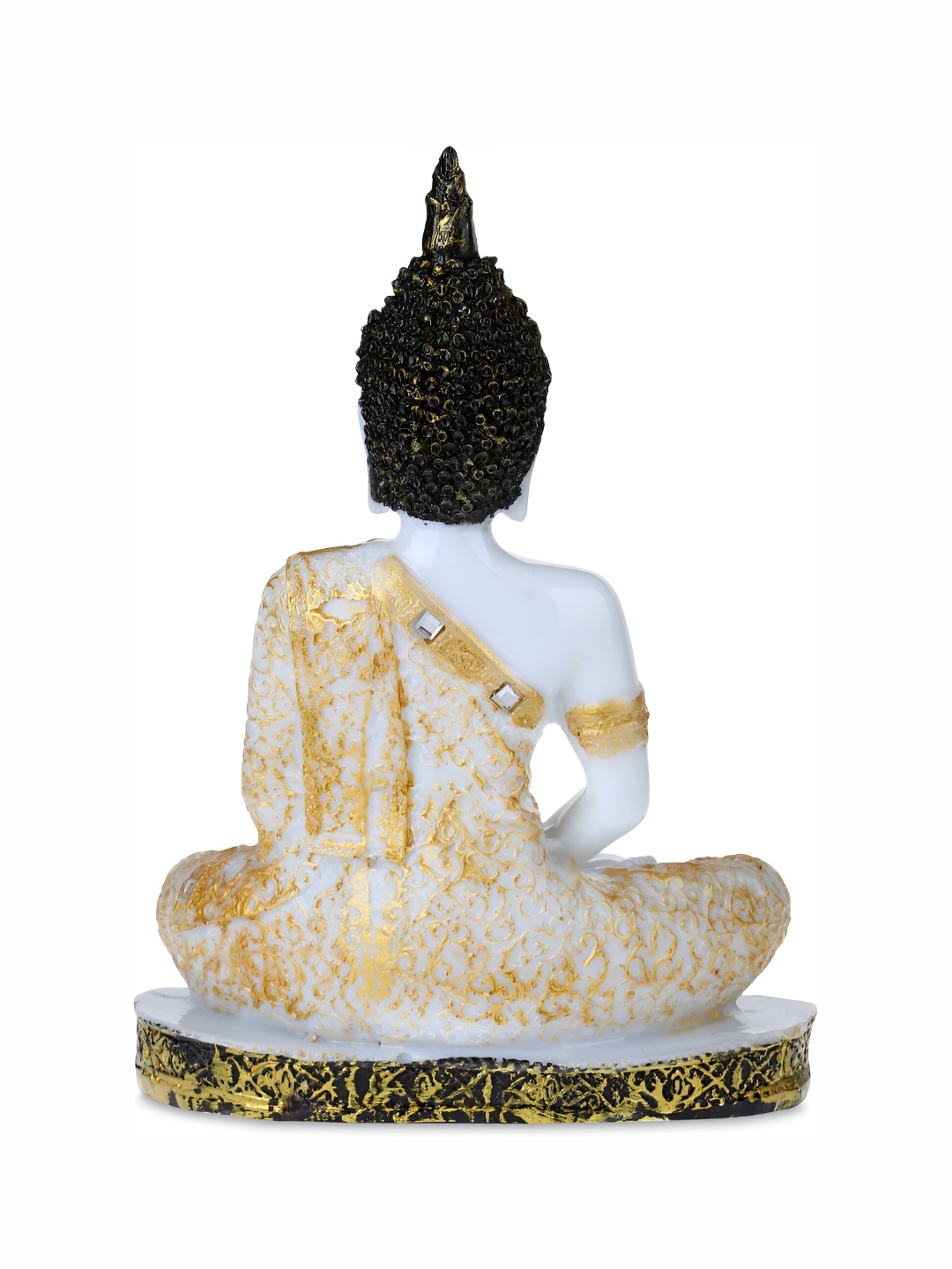 

GW CREATIONS Gold-Toned & White Buddha Religious Idol Showpiece