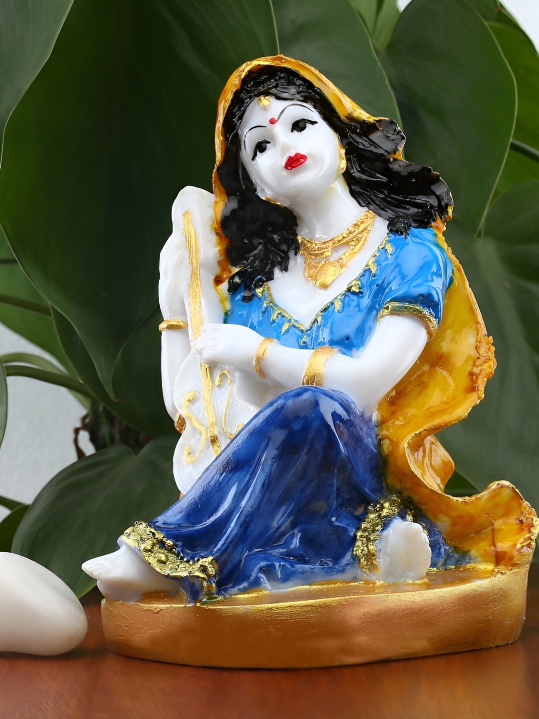 

GW CREATIONS Blue & Gold-Toned Figurine Small Showpiece