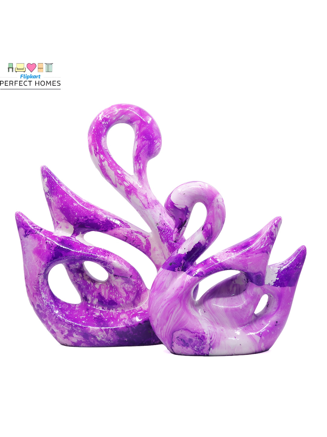 

GW CREATIONS Pink & White 2 Pieces Figurine Showpiece