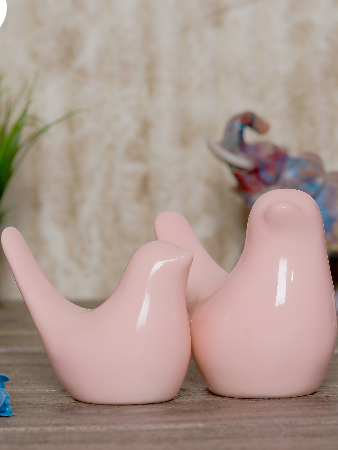 

GW CREATIONS Pink 2 Pieces Figurine Showpiece