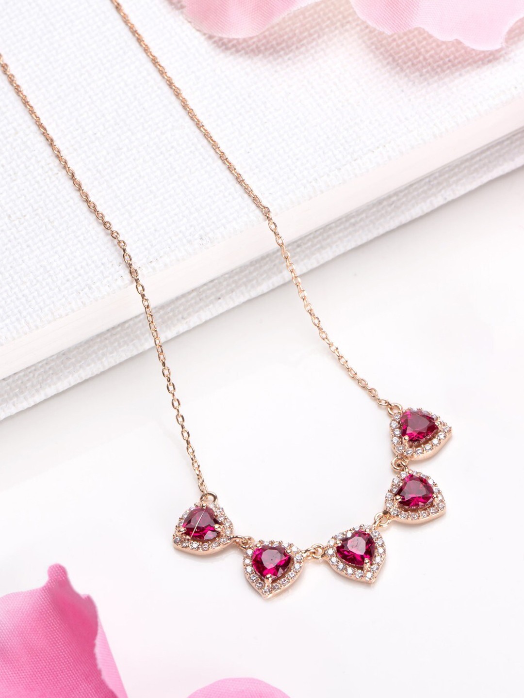 

Zavya 925 Sterling Silver Rose Gold-Plated Necklace