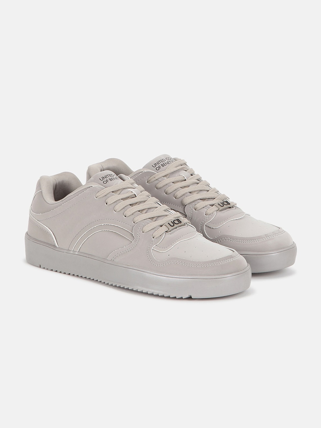 

United Colors of Benetton Men Round Toe Sneakers, Grey