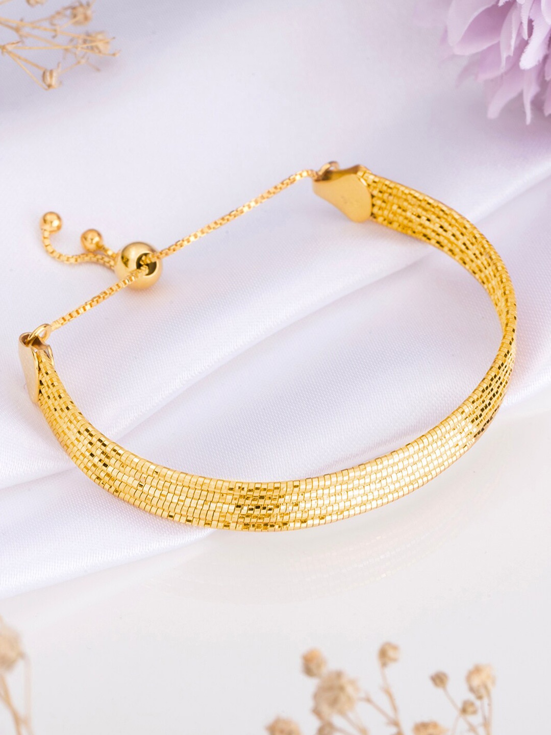 

Zavya 925 Pure Silver Gold-Plated Wraparound Bracelet
